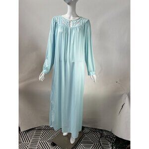 Vintage Katz Embroidered Nylon Nightgown Large USA